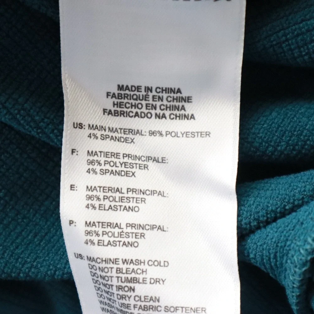 Adidas Golf 1/4 Zip Pullover‎ Mens Large Activewear Mock Neck Teal Long Sleeve
